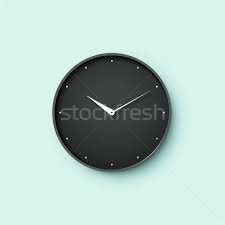 Icon Of Black Clock Face With Shadow On