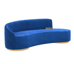 Buy Osbert 3 Seater Curved Sofa Velvet