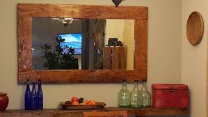 Rustic Large Barn Wood Mirror 58x35