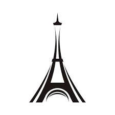 Paris And Eiffel Tower Logo Vector Icon