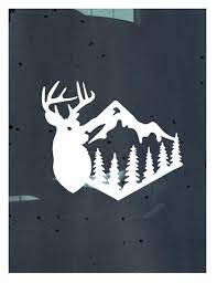 Deer Mountain Icon Vinyl Decal Sticker
