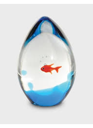 Fish On Egg Decorative Murano Glass