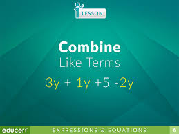 Combine Like Terms Lesson Plans