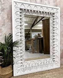 Vintage Woodcarved Mirror Frame 3 4 Foot