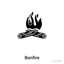 Bonfire Icon Vector Isolated On White