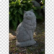 Statue Domestic Long Haired Cat Stone