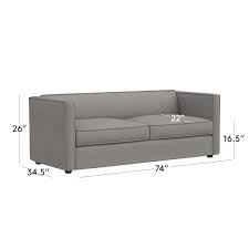 Club Grey Fabric 2 Seater Sofa