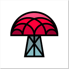 Mushroom Abstract Geometric Funny