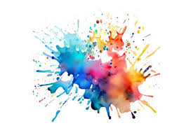 Abstract Color Ink Splash Paint