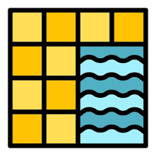 Wall Bath Tiles Icon Outline Vector