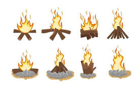 Log Fire Vector Art Icons And