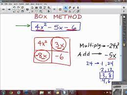 Factoring Quadratics Box Method
