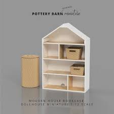 Miniature Modern House Bookcase Pottery
