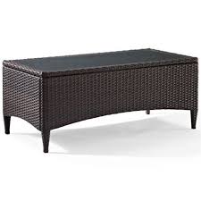 Crosley Kiawah Glass Top Wicker Patio