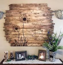 Dandelion Wall Art Reclaimed Wood Wall