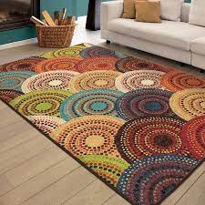 Gardens Bright Dotted Circles Area Rug