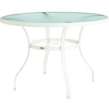 Round Glass Outdoor Patio Dining Table