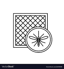 Mosquito Net Icon With Window And