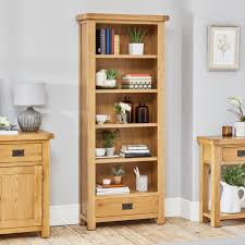 Hereford Rustic Oak Tall Large Bookcase
