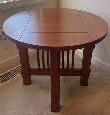 Mission Style Round Side Table