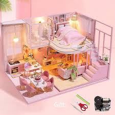 Diy Miniature Dollhouse Kit Doll House