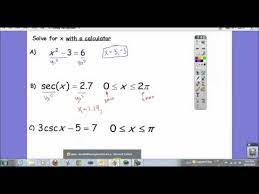 Solving Trig Equations With A