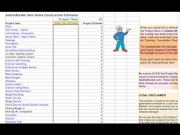 Home Construction Cost Estimator Tool