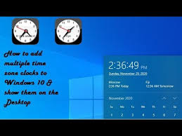 Multiple Time Zone Clocks To Windows 10
