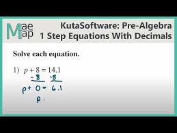 One Step Equations With Decimals