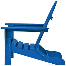 Durogreen Icon Royal Blue Plastic Folding Adirondack Chair