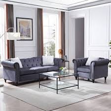 Living Room Sofa Set With On And