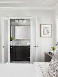 Gray Ensuite Bathroom Doors Design Ideas