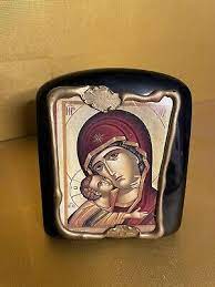 Vintage Virgin Mary And Child Icon
