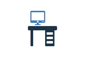 Desk Office Table Icon Graphic By