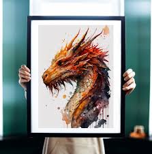Dragon Painting Wall Art Decor