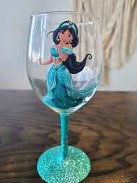 Princess Jasmine Wine Glass Disney