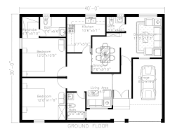 An Architectural Floor Plan In Autocad