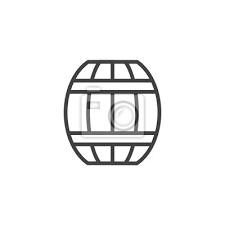 Beer Barrel Outline Icon Linear Style