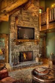 Cabin Fireplace Rustic
