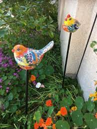 Ceramic Bird Decorative Garden Stake