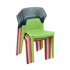 Plastic Arm Less Stackable Chairs