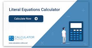 Literal Equations Calculator