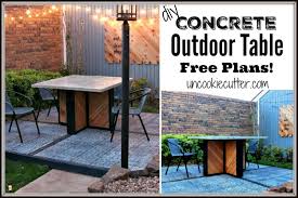 Outdoor Concrete Table Tutorial All