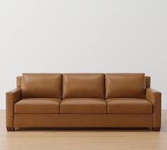 York Deep Slope Arm Leather Sofa