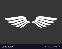 White Angel Wings Icon Royalty Free