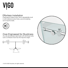 Vigo Elan Adjustable Frameless Sliding