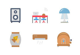 Work From Home Colored Icons By Shmai