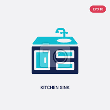 Two Color Kitchen Sink Vector Icon From