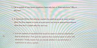 1 Can A System Of Two Linear Equations