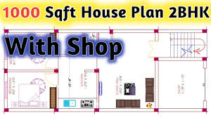 1000 Sqft House Plan 2bhk With